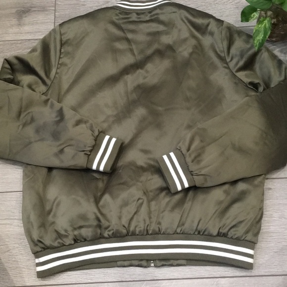 Forever 21 Jackets & Coats Soldforever 2 Army Green Varsity Jacket
